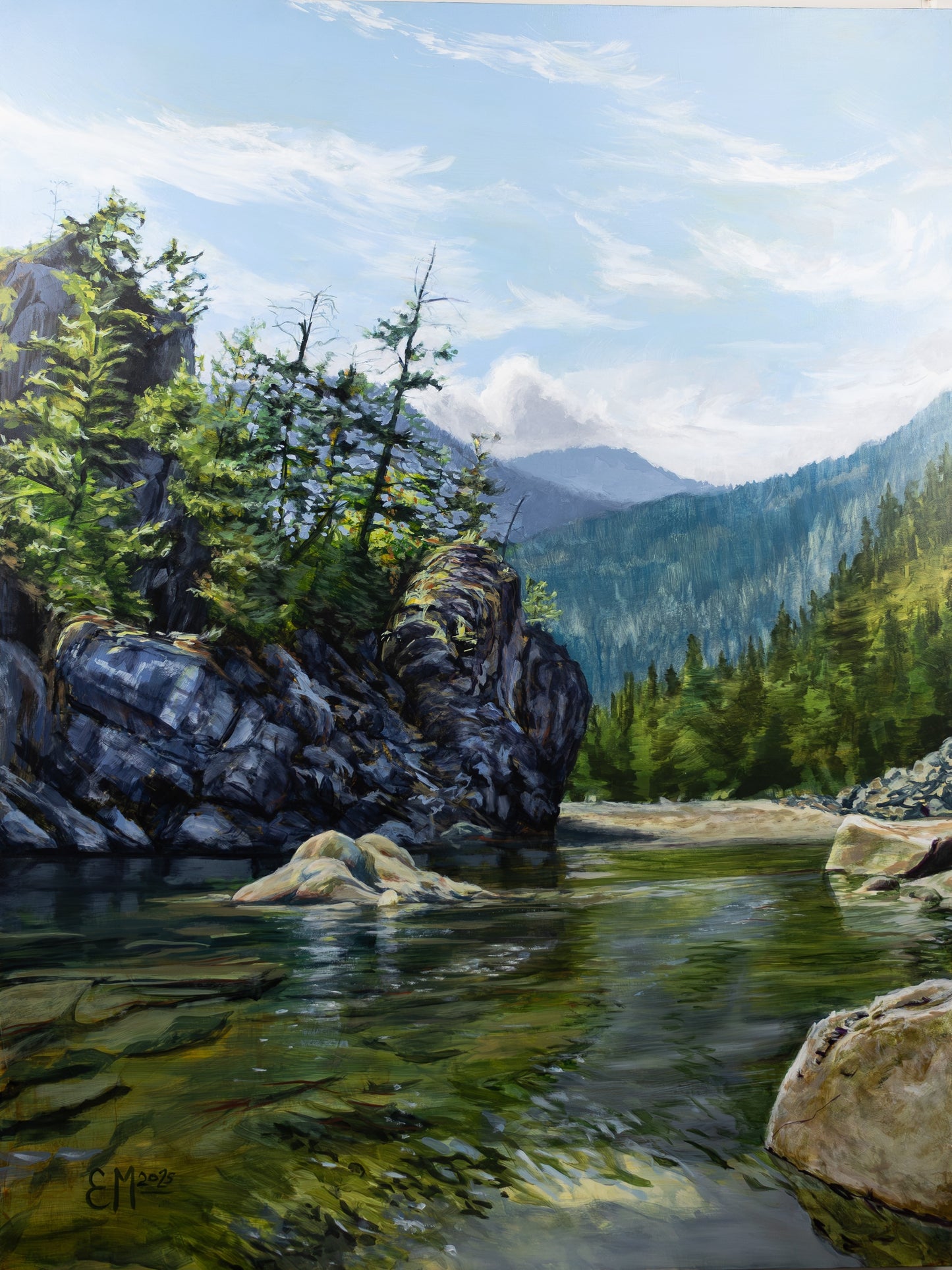 River Bathing - Artist's Proof (canvas, framed)